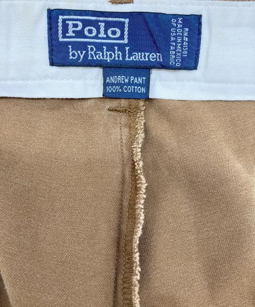 POLO RALPH LAUREN（ポロ・ラルフローレン）POLO RALPH LAUREN (ポロ・ラルフローレン) 2タックポロチノ ブラウン サイズ:SIZE 34の古着・服飾アイテム