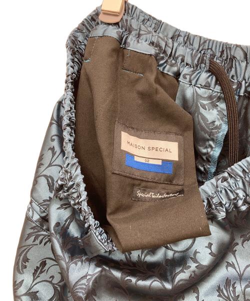 MAISON SPECIAL（メゾンスペシャル）MAISON SPECIAL (メゾンスペシャル) リーフサテンチャイナワイドパンツ スカイブルー サイズ:02の古着・服飾アイテム