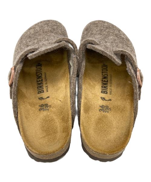 BIRKENSTOCK（ビルケンシュトック）BIRKENSTOCK (ビルケンシュトック) ウールフェルトボストンクロッグ ブラウン サイズ:36の古着・服飾アイテム