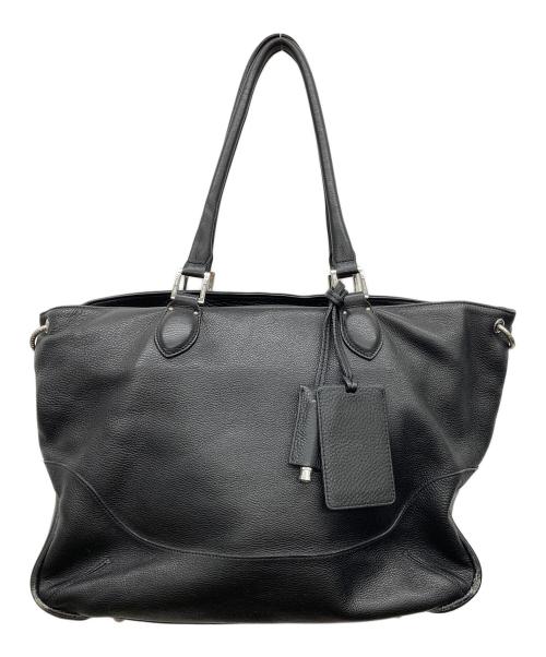 PELLE MORBIDA（ペッレモルビダ）PELLE MORBIDA (ペッレモルビダ) レザートートバッグ ブラックの古着・服飾アイテム