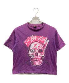 stussy（ステューシー）の古着「半袖クロップドTシャツ」｜パープル