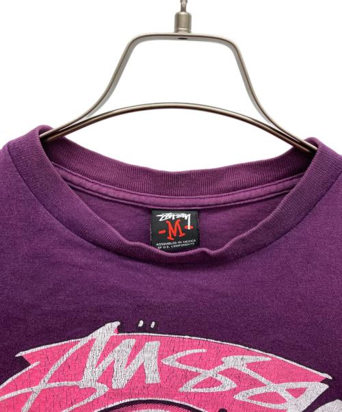 stussy（ステューシー）stussy (ステューシー) 半袖クロップドTシャツ パープル サイズ:Mの古着・服飾アイテム