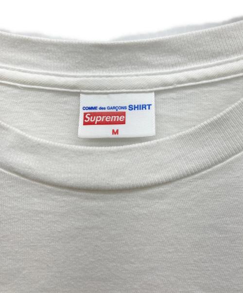 COMME des GARCONS（コムデギャルソン）COMME des GARCONS (コムデギャルソン) SUPREME (シュプリーム) ロングスリーブカットソー ホワイト サイズ:Ｍの古着・服飾アイテム
