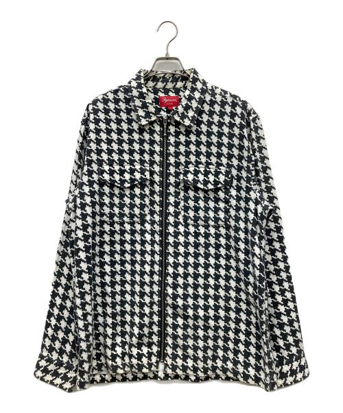 SUPREME（シュプリーム）SUPREME (シュプリーム) ジップシャツ ホワイト×ブラック サイズ:Lの古着・服飾アイテム