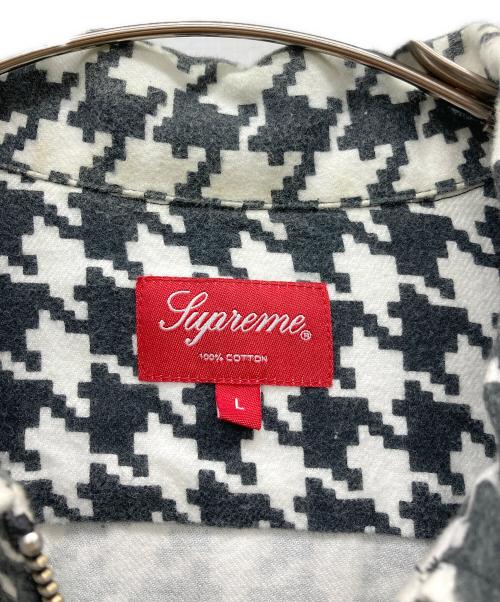 SUPREME（シュプリーム）SUPREME (シュプリーム) ジップシャツ ホワイト×ブラック サイズ:Lの古着・服飾アイテム