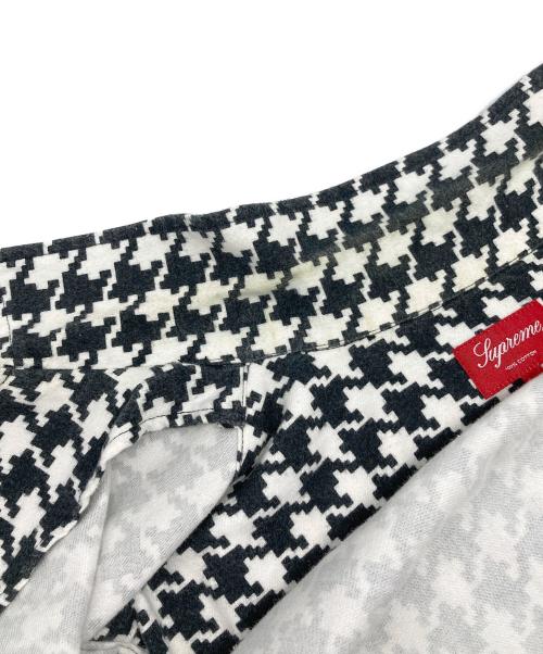 SUPREME（シュプリーム）SUPREME (シュプリーム) ジップシャツ ホワイト×ブラック サイズ:Lの古着・服飾アイテム