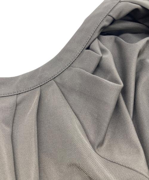 CYAN TOKYO（シアン トーキョー）CYAN TOKYO (シアン トーキョー) オーバースリーブタックジャージブラウス ブラウン サイズ:Fの古着・服飾アイテム