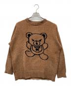 Hysteric Glamourヒステリックグラマー）の古着「HYSTERIC BEAR編込 プルオーバー」｜ベージュ