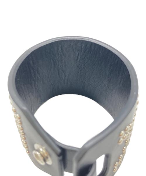 Hysteric Glamour（ヒステリックグラマー）Hysteric Glamour (ヒステリックグラマー) レザースタッズバングル ブラックの古着・服飾アイテム