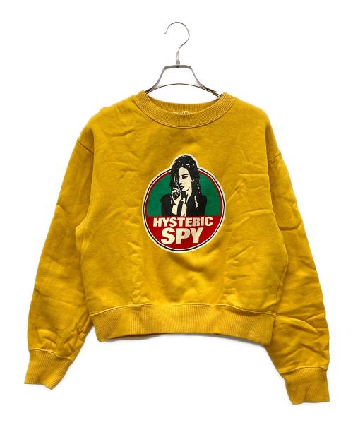 Hysteric Glamour（ヒステリックグラマー）Hysteric Glamour (ヒステリックグラマー) HYSTERIC SPY ショート丈スウェット イエロー サイズ:FREEの古着・服飾アイテム