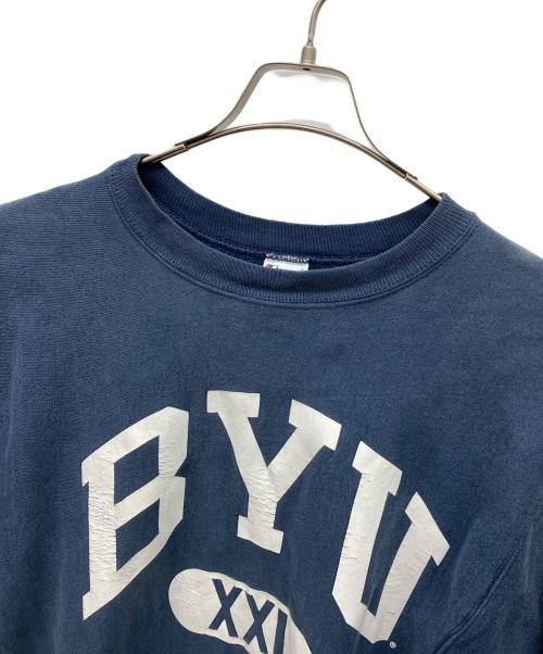 Champion（チャンピオン）Champion (チャンピオン) 三段プリントリバースウィーブスウェット ネイビー サイズ:LARGEの古着・服飾アイテム