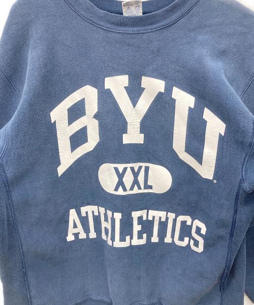 Champion（チャンピオン）Champion (チャンピオン) 三段プリントリバースウィーブスウェット ネイビー サイズ:LARGEの古着・服飾アイテム