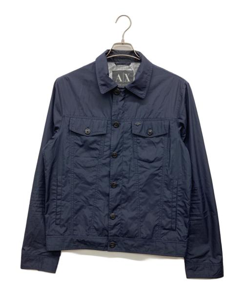 ARMANI EXCHANGE（アルマーニ エクスチェンジ）ARMANI EXCHANGE (アルマーニ エクスチェンジ) ナイロントラッカージャケット ネイビー サイズ:Mの古着・服飾アイテム