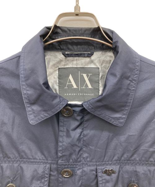ARMANI EXCHANGE（アルマーニ エクスチェンジ）ARMANI EXCHANGE (アルマーニ エクスチェンジ) ナイロントラッカージャケット ネイビー サイズ:Mの古着・服飾アイテム