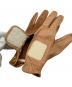 中古・古着 HERMES (エルメス) レザーゴルフ手袋 ベージュ サイズ:6 1/2：5000円