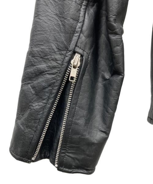 DAMMTRAX（ダムトラックス）DAMMTRAX (ダムトラックス) ライダースジャケット ブラック サイズ:Mの古着・服飾アイテム