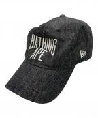 New Era×A BATHING APEニューエラ×ア ベイシング エイプ）の古着「デニムキャップ」｜グレー