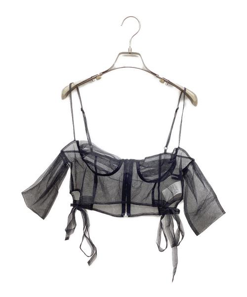 MAISON SPECIAL（メゾンスペシャル）MAISON SPECIAL (メゾンスペシャル) チュールオフショルダービスチェ ブラック サイズ:FREEの古着・服飾アイテム