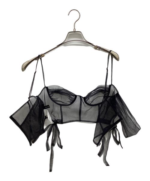 MAISON SPECIAL（メゾンスペシャル）MAISON SPECIAL (メゾンスペシャル) チュールオフショルダービスチェ ブラック サイズ:FREEの古着・服飾アイテム