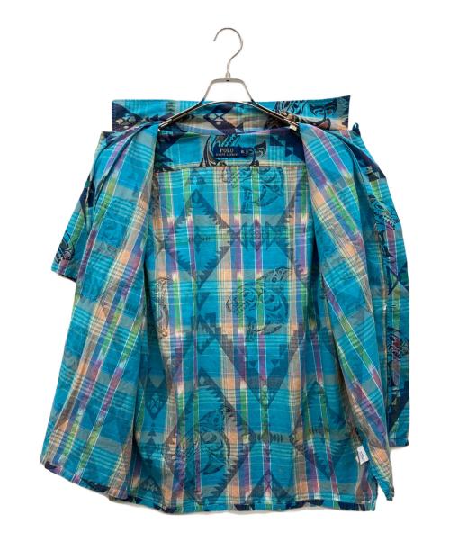 POLO RALPH LAUREN（ポロ・ラルフローレン）POLO RALPH LAUREN (ポロ・ラルフローレン) オープンカラーシャツ スカイブルー サイズ:XLの古着・服飾アイテム