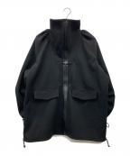 avieアビィ）の古着「メルトンライクジャージーパーカー」｜ブラック