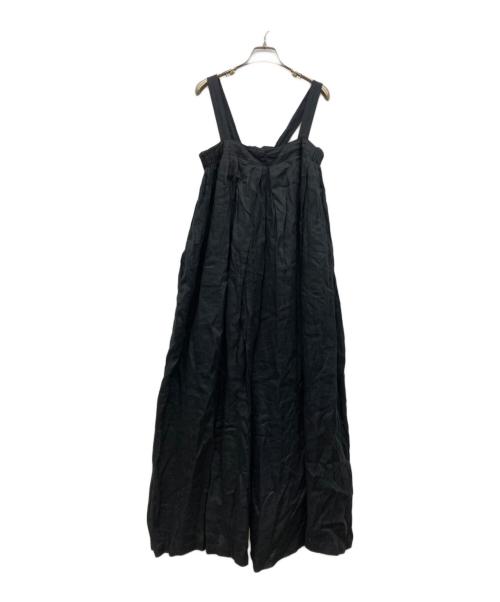 TODAYFUL（トゥデイフル）TODAYFUL (トゥデイフル) Linen Wide Salopette ブラック サイズ:38の古着・服飾アイテム