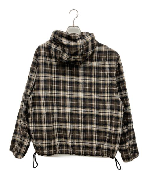 YESEYESEE（イエスアイシー）YESEYESEE (イエスアイシー) チェックジャケット ブラウン サイズ:Sの古着・服飾アイテム