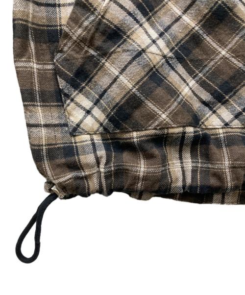 YESEYESEE（イエスアイシー）YESEYESEE (イエスアイシー) チェックジャケット ブラウン サイズ:Sの古着・服飾アイテム