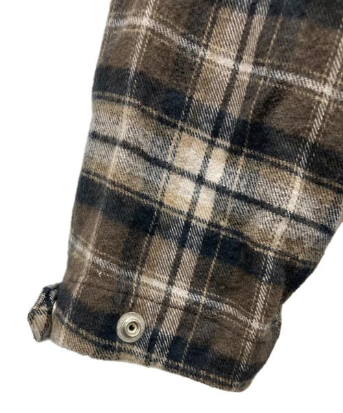 YESEYESEE（イエスアイシー）YESEYESEE (イエスアイシー) チェックジャケット ブラウン サイズ:Sの古着・服飾アイテム