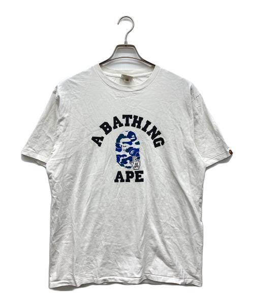 A BATHING APE（アベイシングエイプ）A BATHING APE (アベイシングエイプ) 両面プリントTシャツ ホワイト サイズ:XLの古着・服飾アイテム