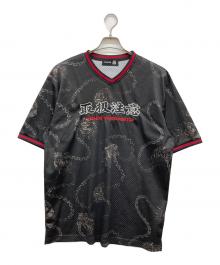 WILDSIDE×THE BLACK EYE PATCH（ワイルドサイド×ブラックアイパッチ）の古着「ゲームシャツ」｜ブラック