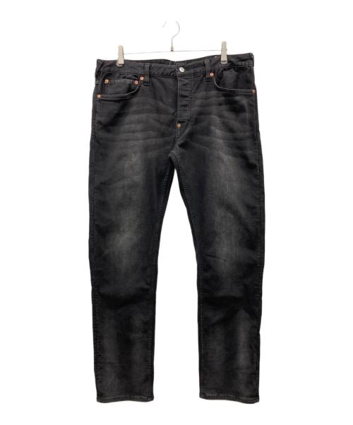 EVISU（エヴィス）EVISU (エヴィス) グラフィティスタイル大黒プリントスリムフィットジーンズ ブラック サイズ:38×34の古着・服飾アイテム
