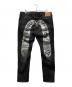 EVISU (エヴィス) グラフィティスタイル大黒プリントスリムフィットジーンズ ブラック サイズ:38×34：25000円