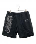 THE BLACK EYE PATCHブラックアイパッチ）の古着「スウェットハーフパンツ」｜ブラック