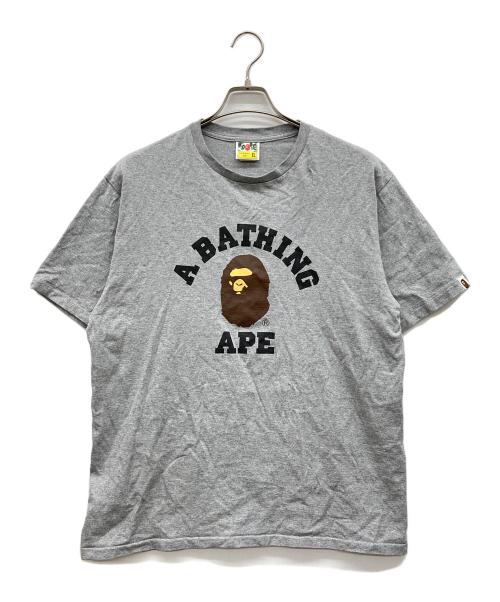 A BATHING APE（アベイシングエイプ）A BATHING APE (アベイシングエイプ) プリントTシャツ グレー サイズ:XLの古着・服飾アイテム