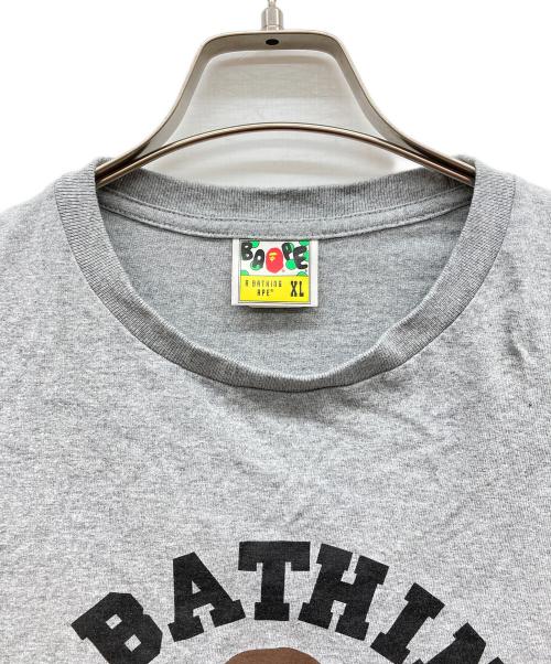 A BATHING APE（アベイシングエイプ）A BATHING APE (アベイシングエイプ) プリントTシャツ グレー サイズ:XLの古着・服飾アイテム