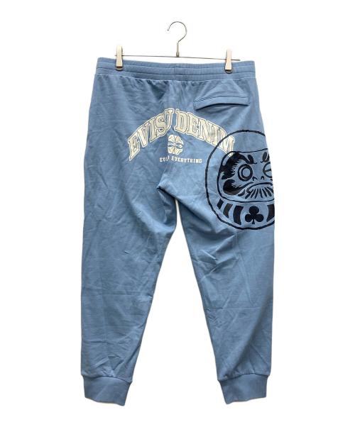 EVISU（エヴィス）EVISU (エヴィス) だるまプリントスウェットパンツ スカイブルー サイズ:Lの古着・服飾アイテム