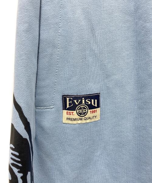 EVISU（エヴィス）EVISU (エヴィス) だるまプリントスウェットパンツ スカイブルー サイズ:Lの古着・服飾アイテム