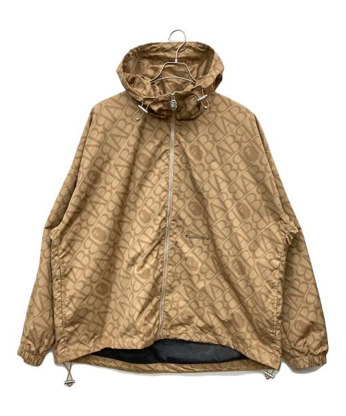 A BATHING APE（ア ベイシング エイプ）A BATHING APE (ア ベイシング エイプ) SPORT MONOGRAM LIGHTWEIGHT HOODIE JACKET ブラウン サイズ:XLの古着・服飾アイテム