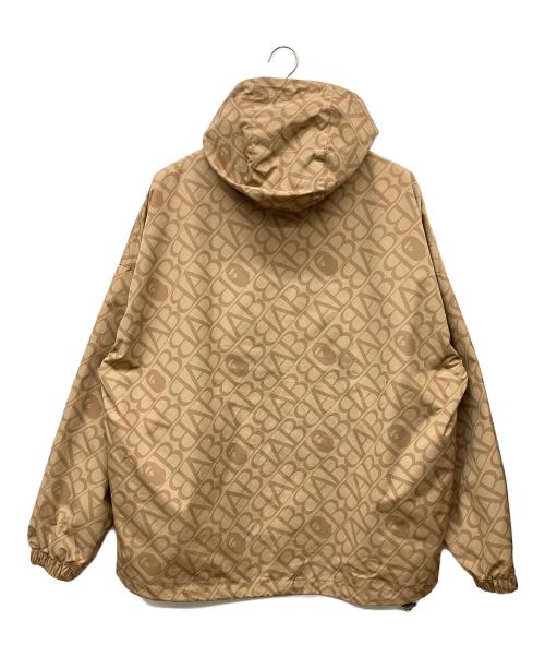 A BATHING APE（ア ベイシング エイプ）A BATHING APE (ア ベイシング エイプ) SPORT MONOGRAM LIGHTWEIGHT HOODIE JACKET ブラウン サイズ:XLの古着・服飾アイテム