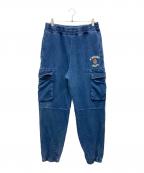 A BATHING APEア ベイシング エイプ）の古着「スウェットカーゴパンツ」｜インディゴ