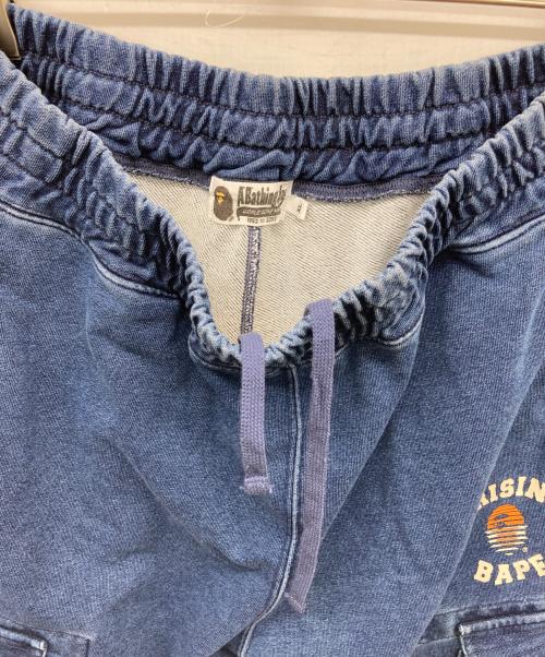 A BATHING APE（ア ベイシング エイプ）A BATHING APE (ア ベイシング エイプ) スウェットカーゴパンツ インディゴ サイズ:XLの古着・服飾アイテム