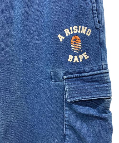 A BATHING APE（ア ベイシング エイプ）A BATHING APE (ア ベイシング エイプ) スウェットカーゴパンツ インディゴ サイズ:XLの古着・服飾アイテム