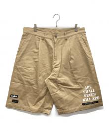 A BATHING APE（アベイシングエイプ）の古着「バギーハーフパンツ」｜ベージュ