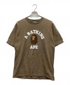 A BATHING APEアベイシングエイプ）の古着「College Tee Tシャツ」｜ベージュ