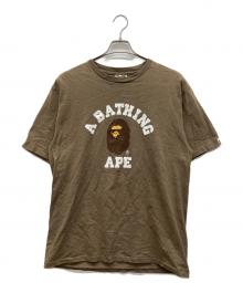 A BATHING APE（アベイシングエイプ）の古着「College Tee Tシャツ」｜ベージュ