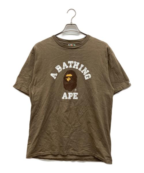 A BATHING APE（アベイシングエイプ）A BATHING APE (アベイシングエイプ) College Tee Tシャツ ベージュ サイズ:XLの古着・服飾アイテム