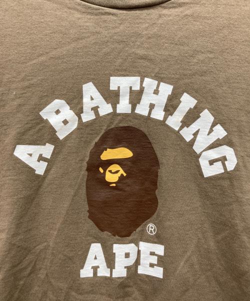 A BATHING APE（アベイシングエイプ）A BATHING APE (アベイシングエイプ) College Tee Tシャツ ベージュ サイズ:XLの古着・服飾アイテム