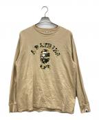 A BATHING APEア ベイシング エイプ）の古着「1st Camo College Long Sleeve Tee」｜ベージュ