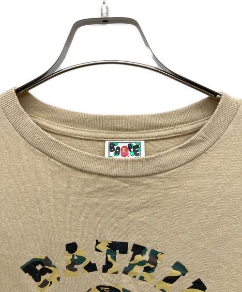A BATHING APE（ア ベイシング エイプ）A BATHING APE (ア ベイシング エイプ) 1st Camo College Long Sleeve Tee ベージュ サイズ:XLの古着・服飾アイテム